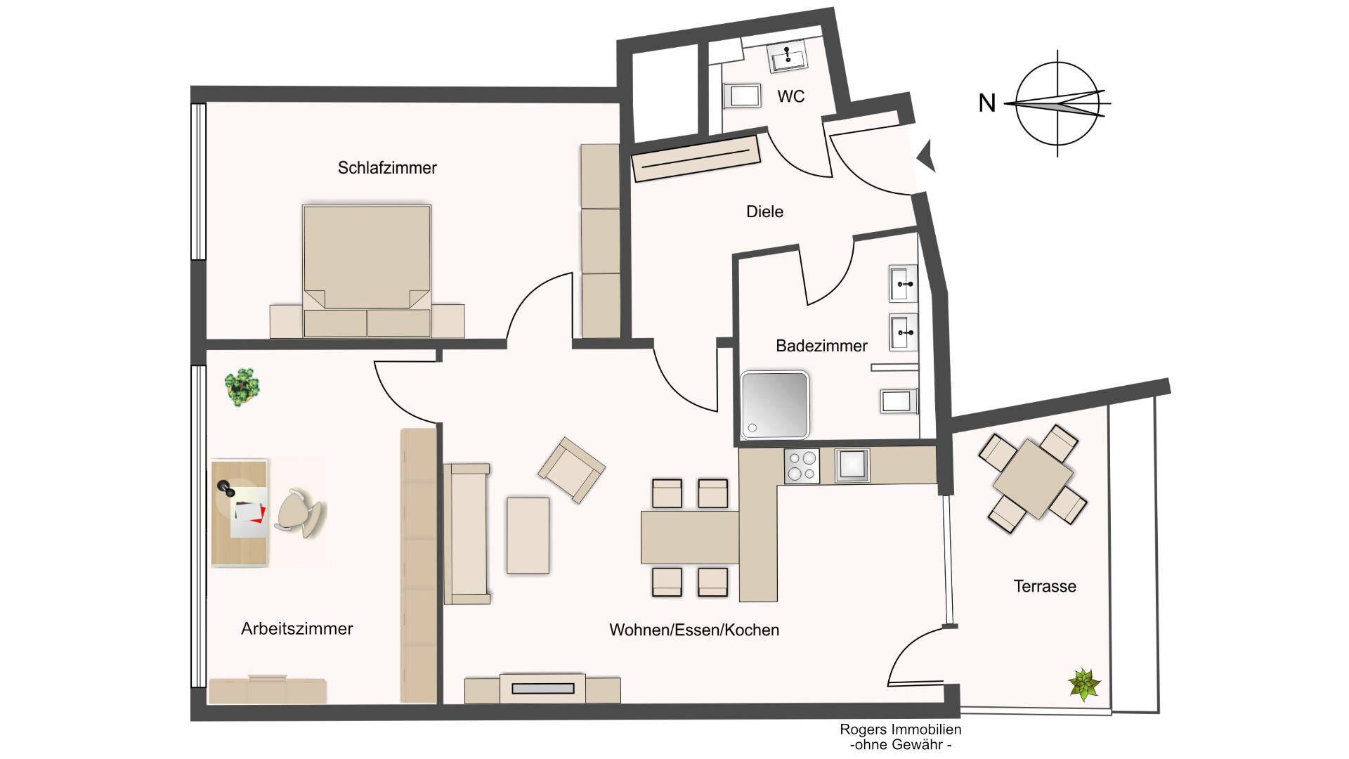 Schwabing Wohnung Grundriss