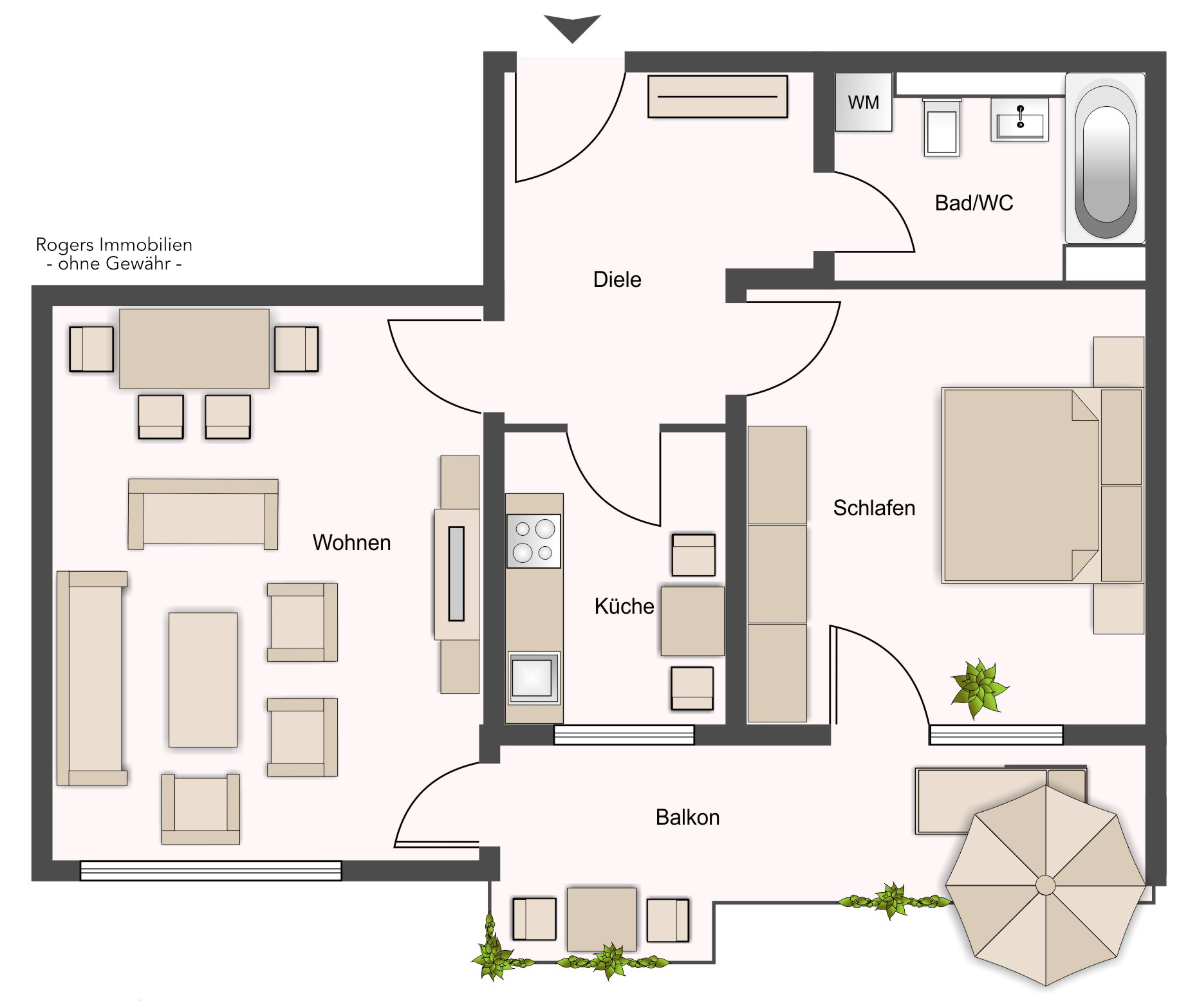 Germering Wohnung Grundriss 3. OG