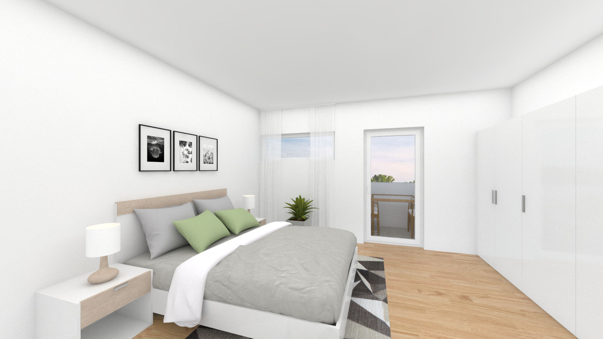 Hadern Wohnung Staging Schlafzimmer
