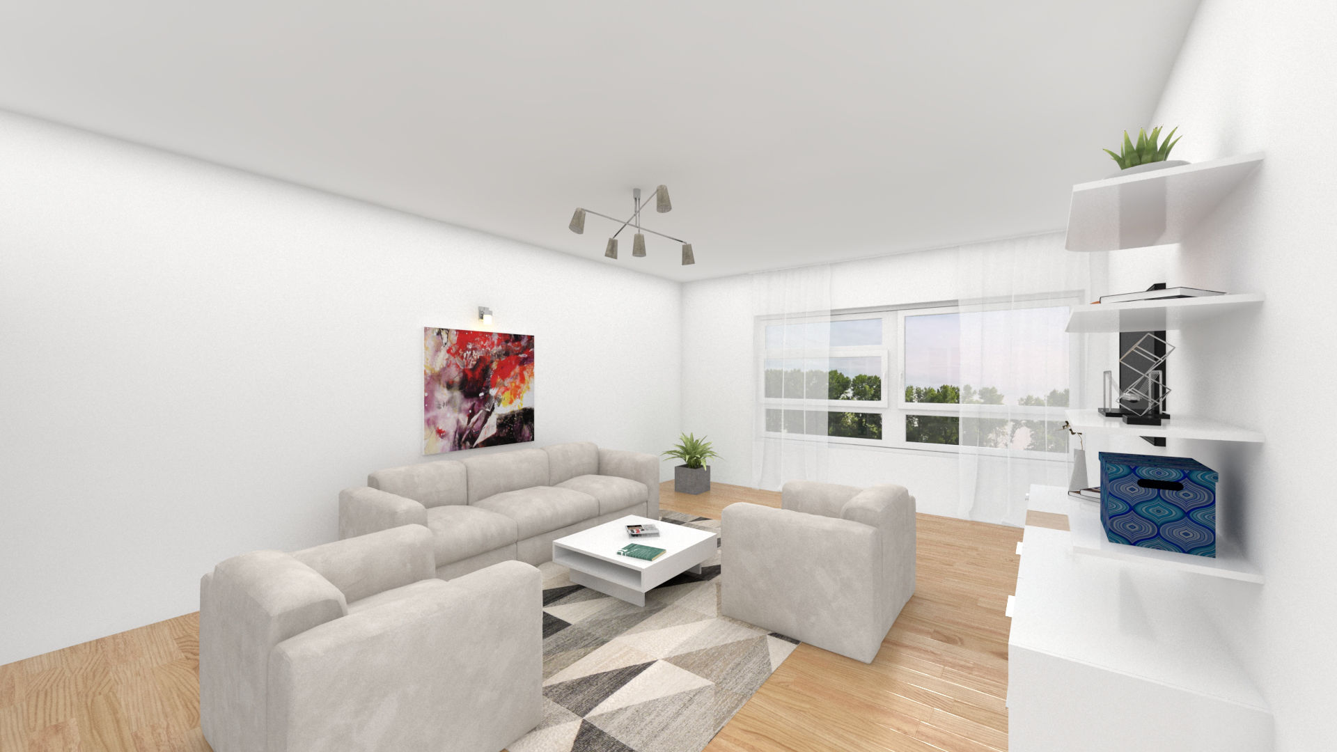 Hadern Wohnung Wohnzimmer
