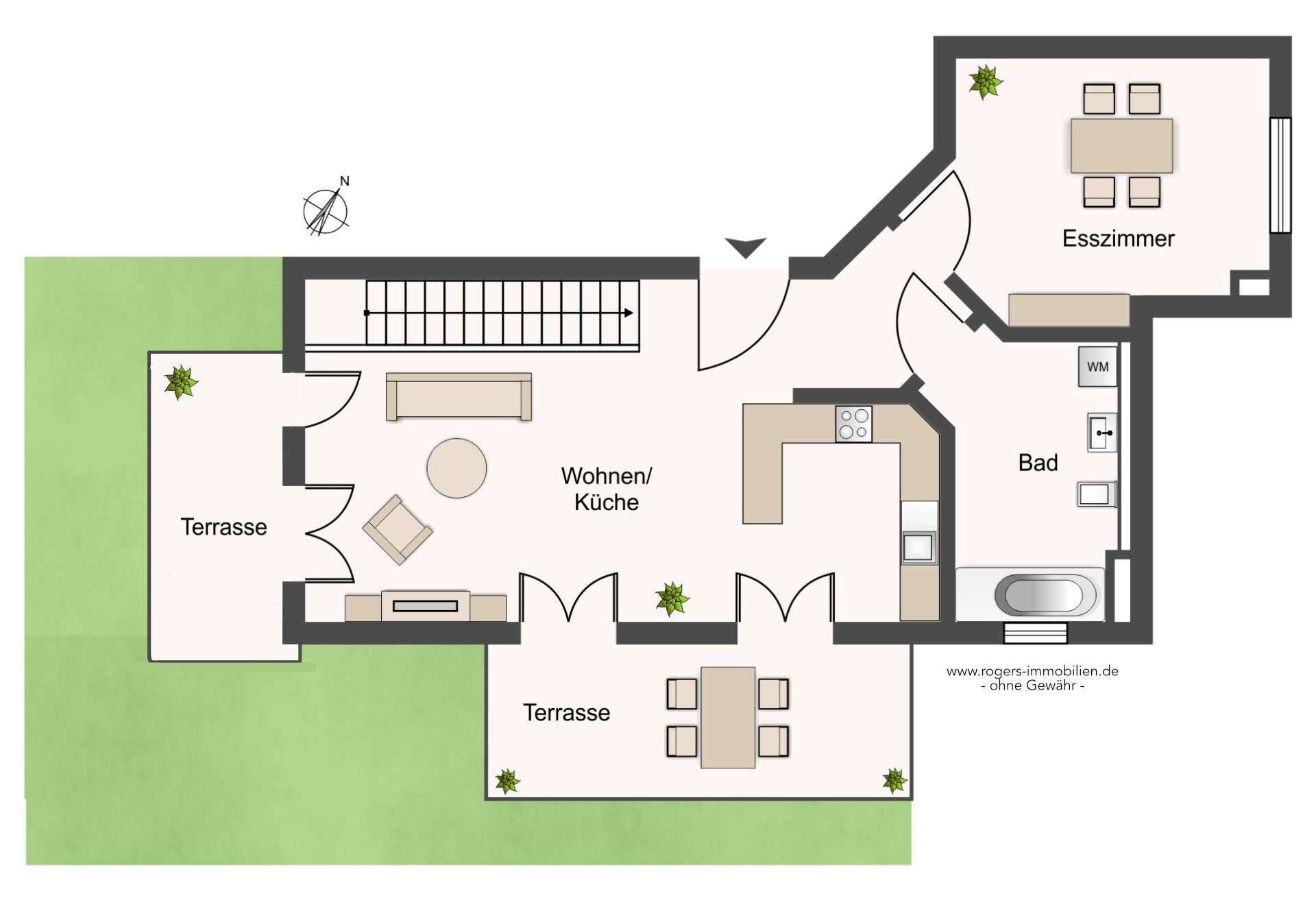 Lerchenau Gartenwohnung Grundriss EG