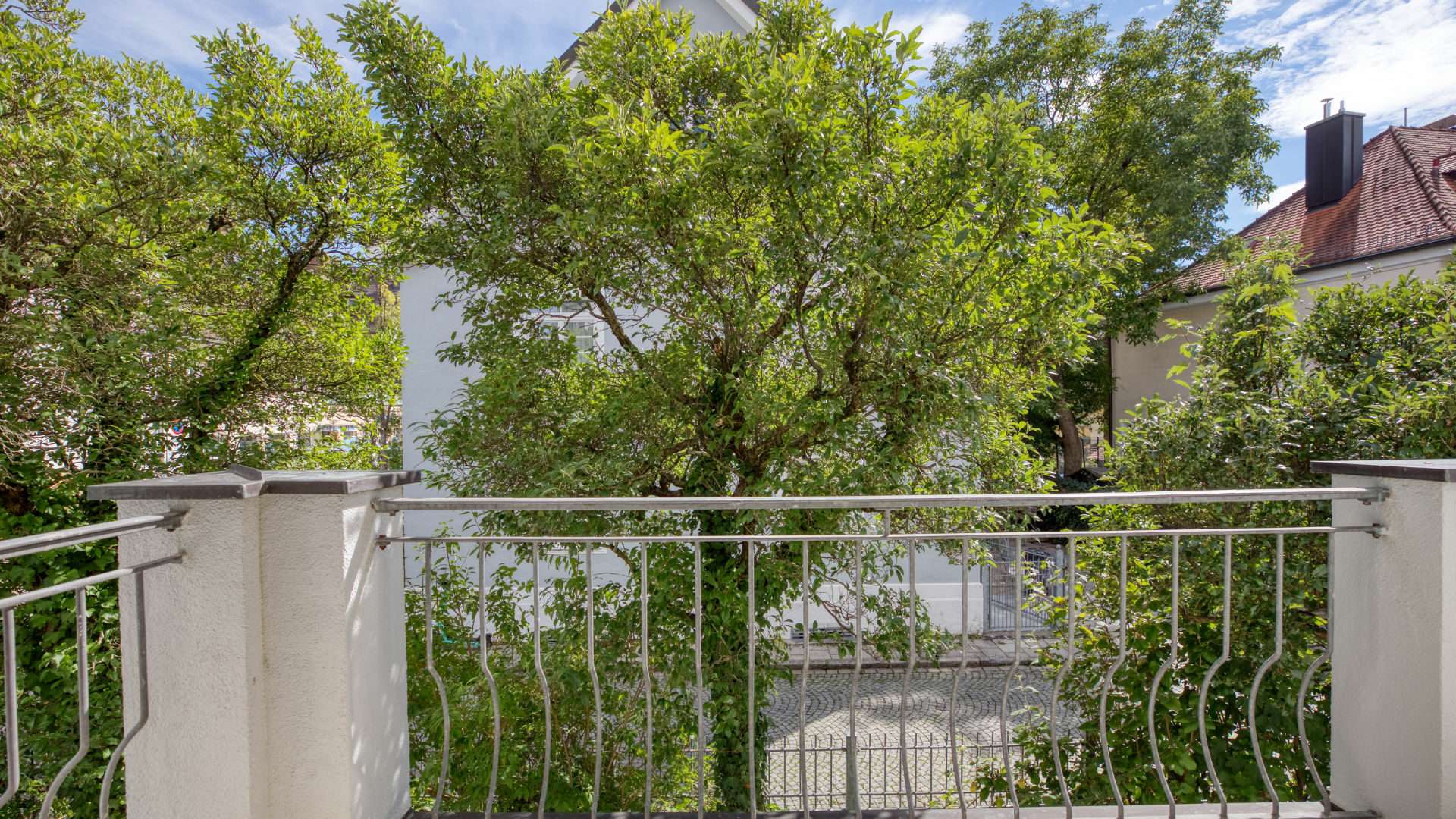 Nymphenburg Wohnung Blick vom Balkon