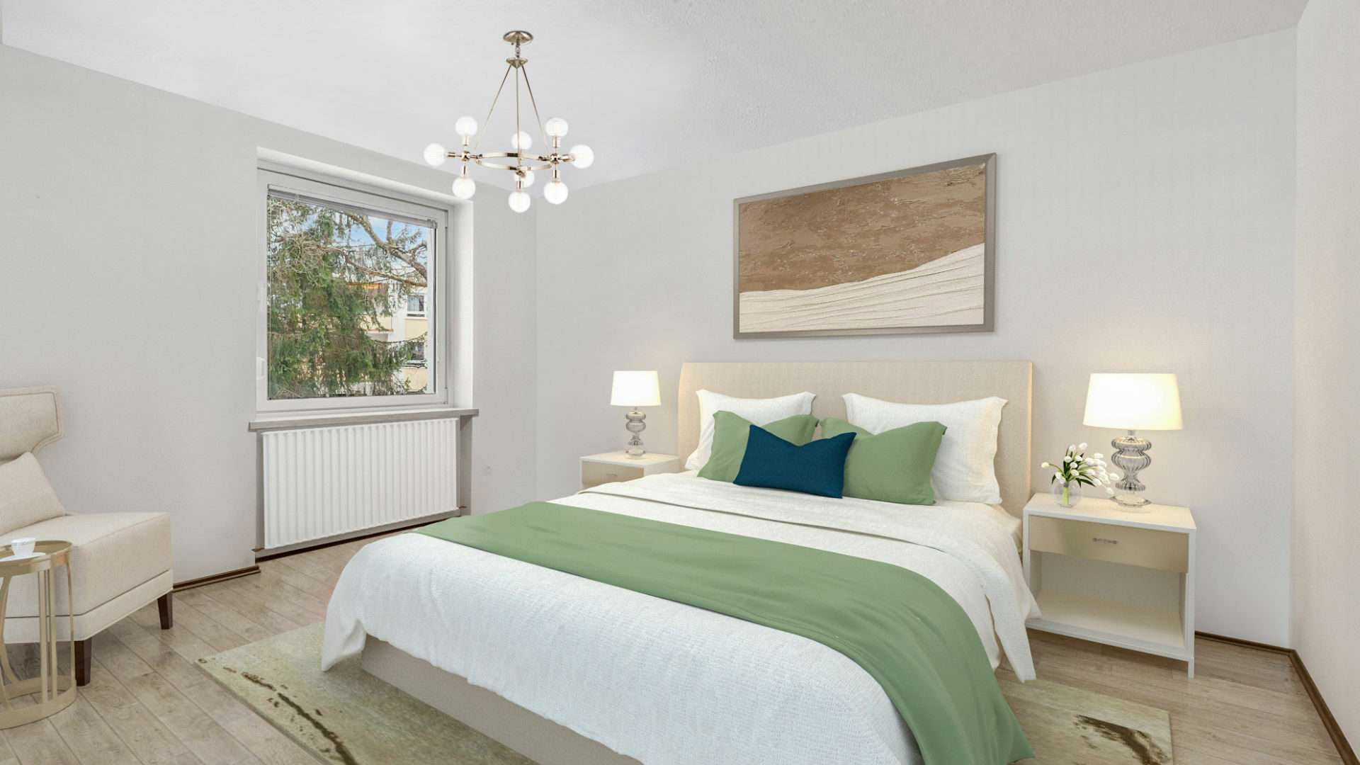 Solln Wohnung Schlafzimmer Staging
