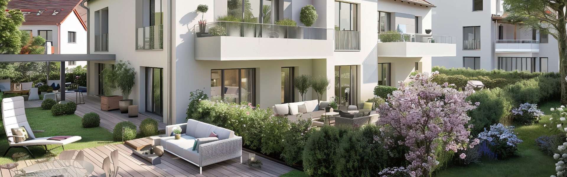 Neues Mehrfamilienhaus mit Garten, Vollgeschoss