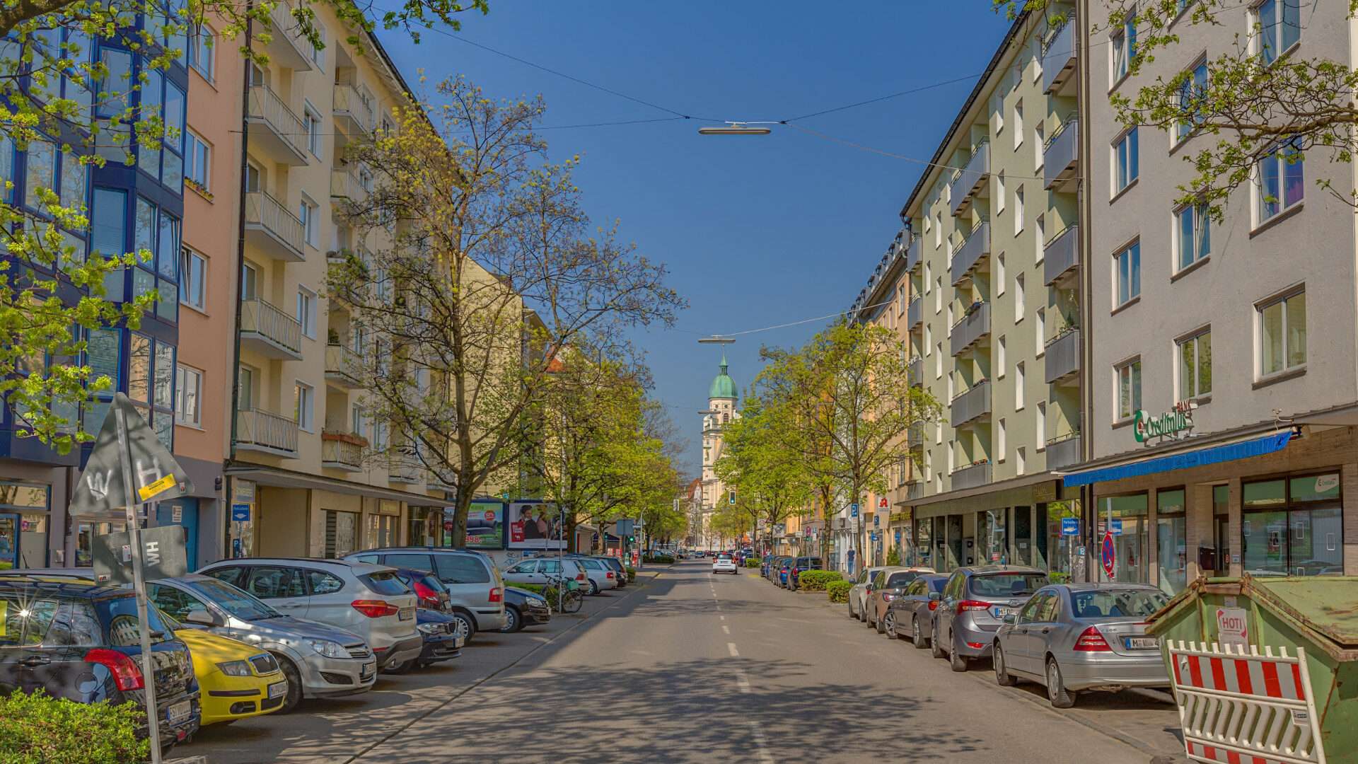 Typische Straßenansicht in der Maxvorstadt