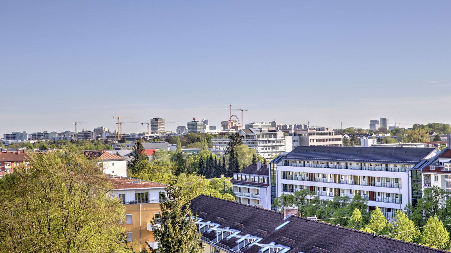 Blick Richtung Werksviertel von Giesing aus.