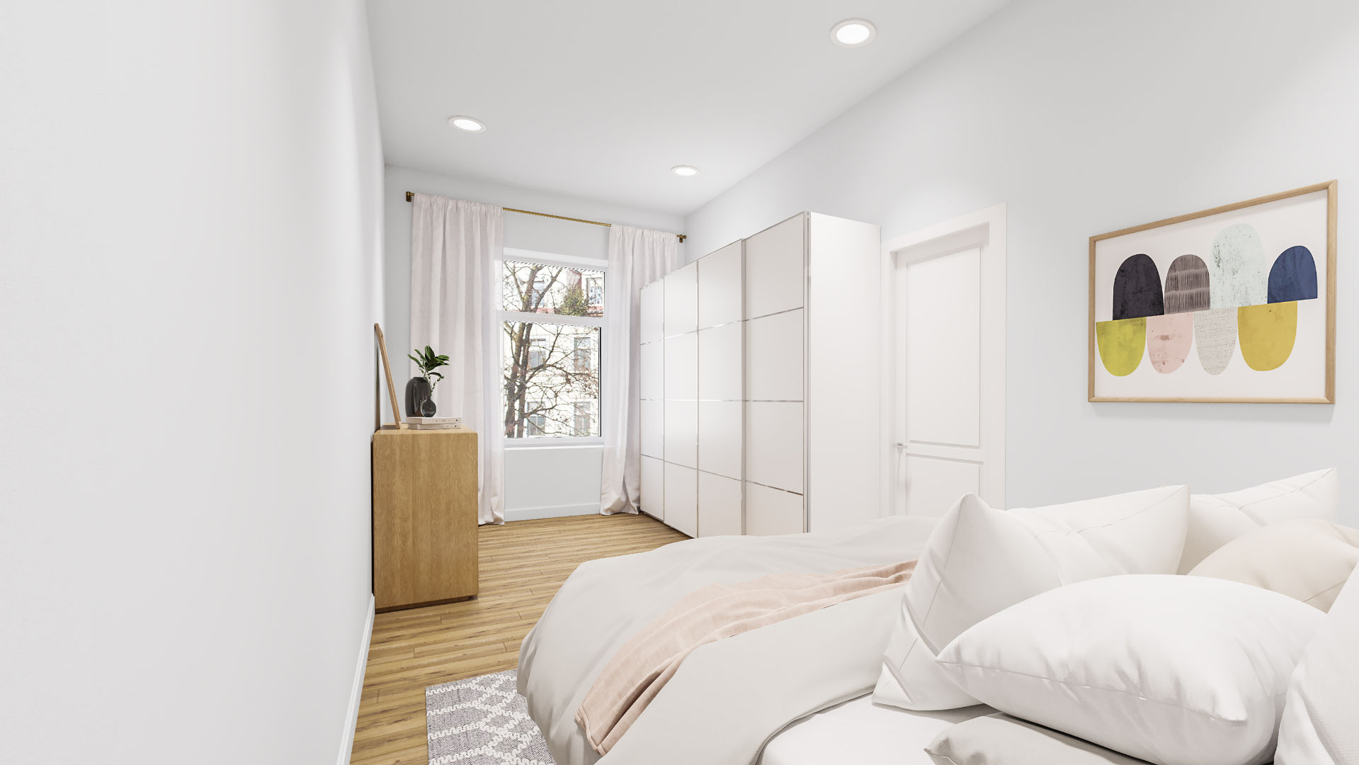 Schlafzimmer mit Doppelbett
