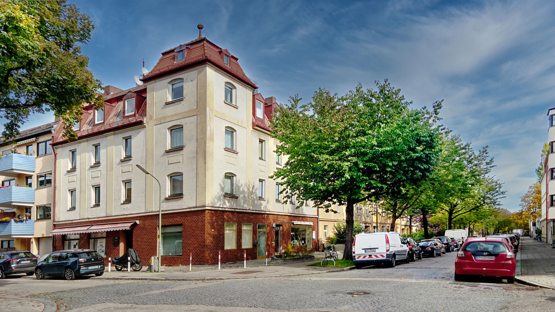 Straßenbild in Milbertshofen
