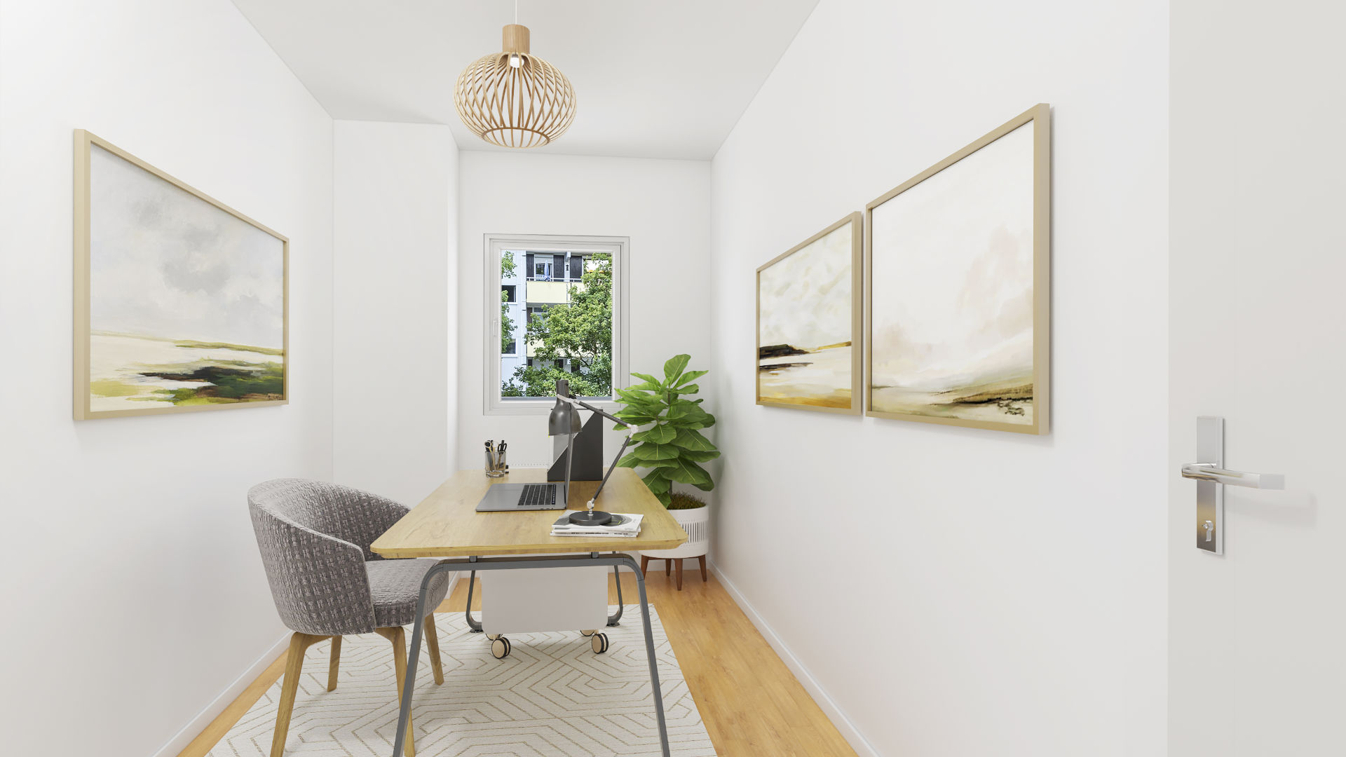 Berg am Laim Wohnung kaufen Arbeitszimmer Visualisierung Berg am Laim Wohnung kaufen Arbeitszimmer Visualisierung
