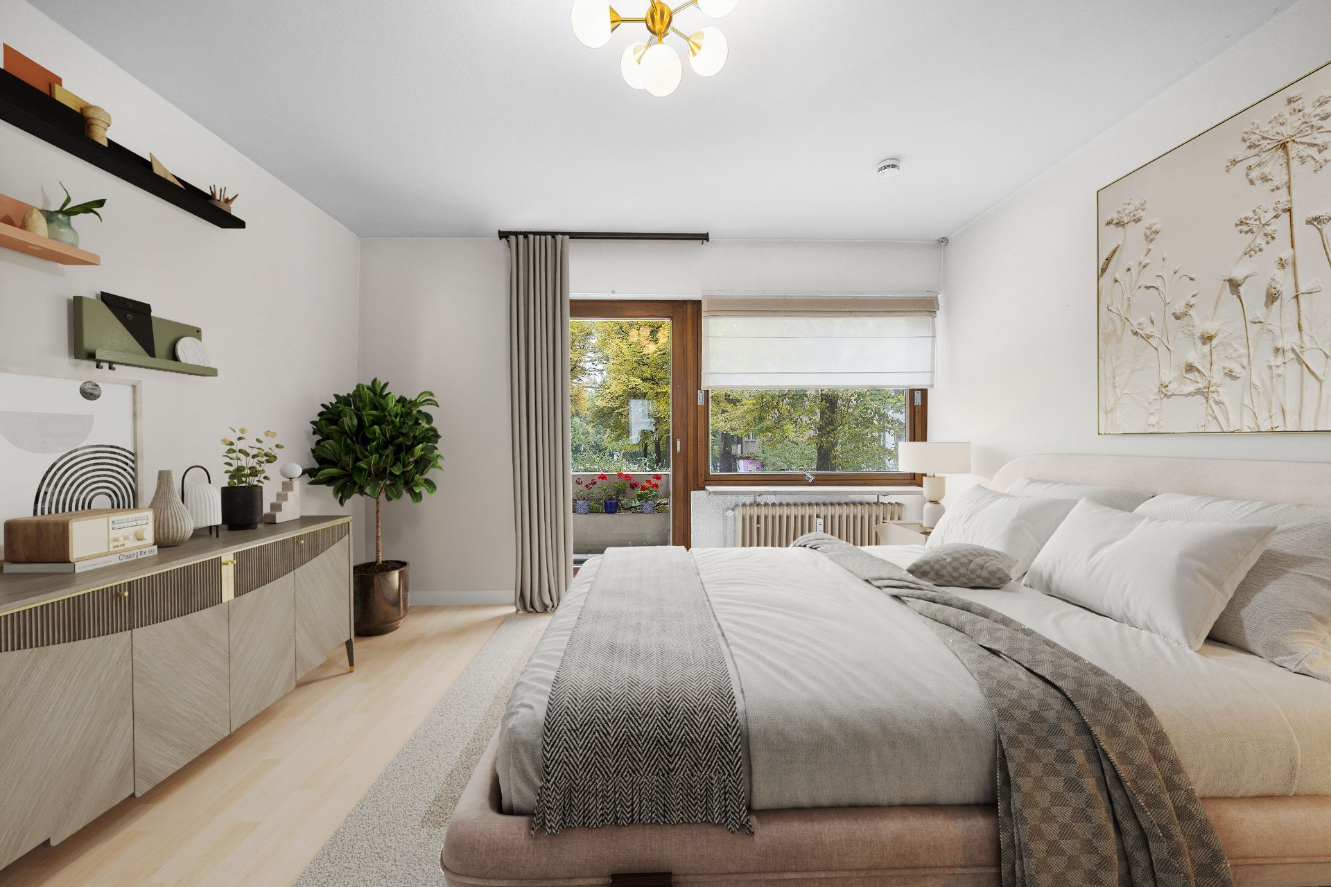 München Lehel Schlafzimmer Visualisierung München Lehel Schlafzimmer Visualisierung