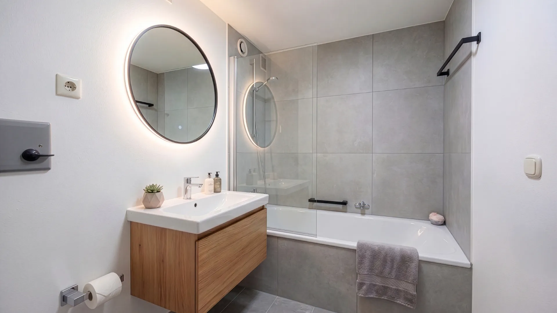 München Forstenried Wohnung kaufen Bad Visualisierung