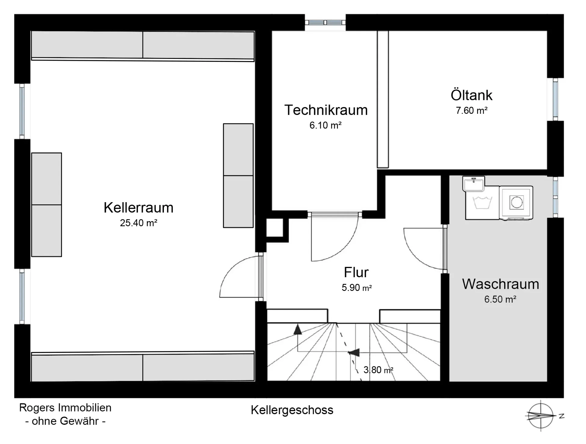 Rosenheim DHH kaufen Grundriss Untergeschoss